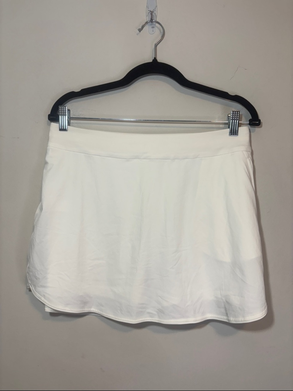 Outdoor Voices Bright White Grid Dri Fit Skirt